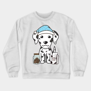 Funny Dalmatian is having a midnight snack Crewneck Sweatshirt